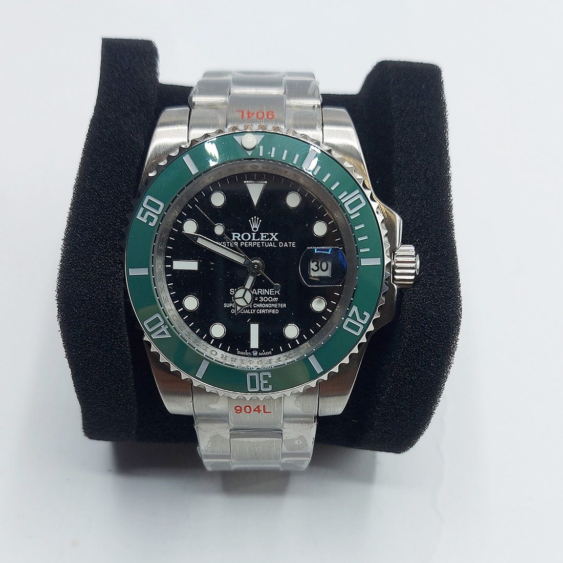 Kolekcija A Ref. SB-102 — Zeleni bezel, črna številčnica