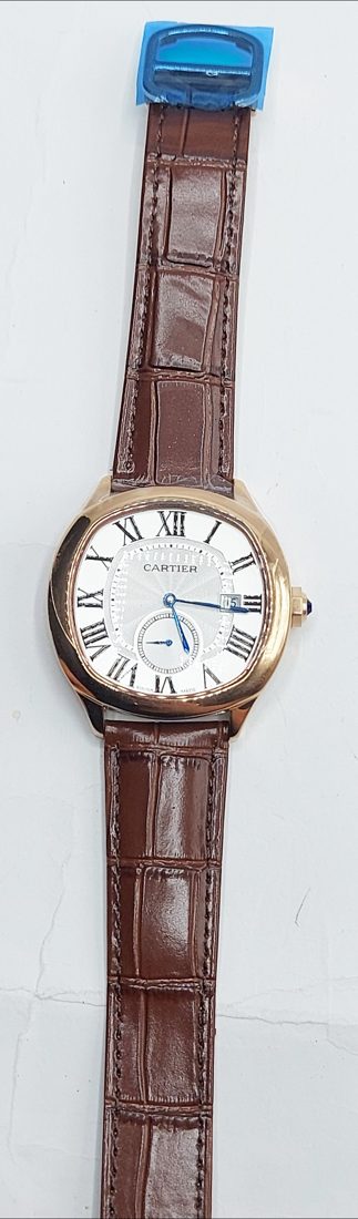 Kolekcija C Ref. DR-102 — Rose gold, bijeli številčnica, smeđi remen